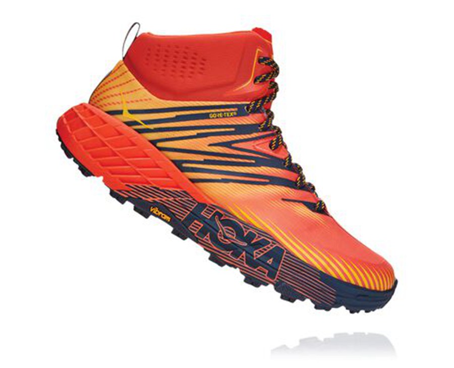 Zapatillas Trail Hoka One One Hombre - Speedgoat Mid Gore-Tex 2 - Rojas - AWZ048237